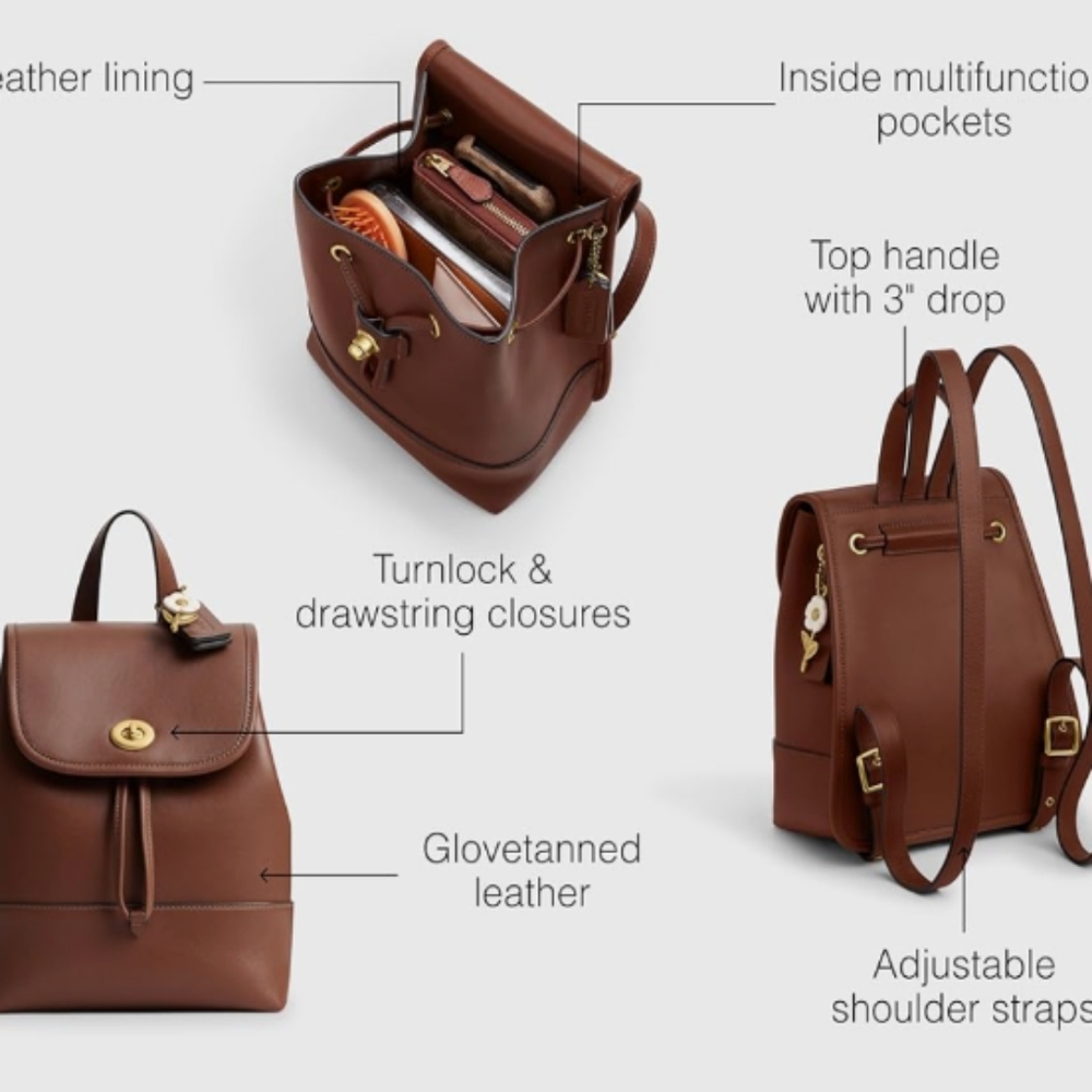 Coach Turnlock Backpack - Picture 7 of 10
